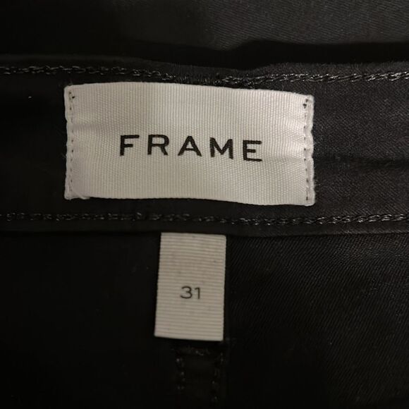 Frame Le High Skinny Black Coated Jeans Pants Size 31 - Picture 9 of 11